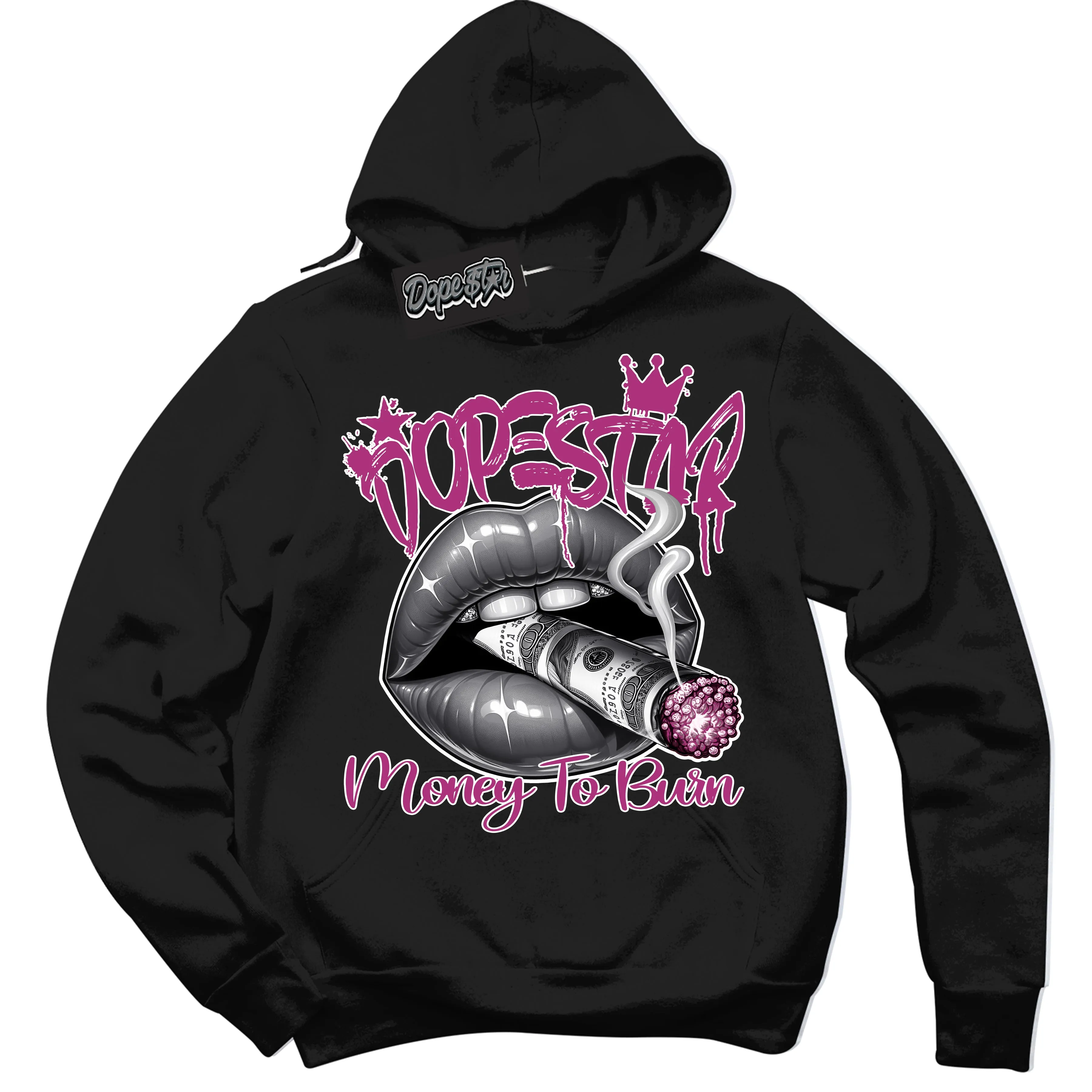 Next Nature Hot Fuchsia Dunk Sneaker Hoodie Money To Burn Graphic