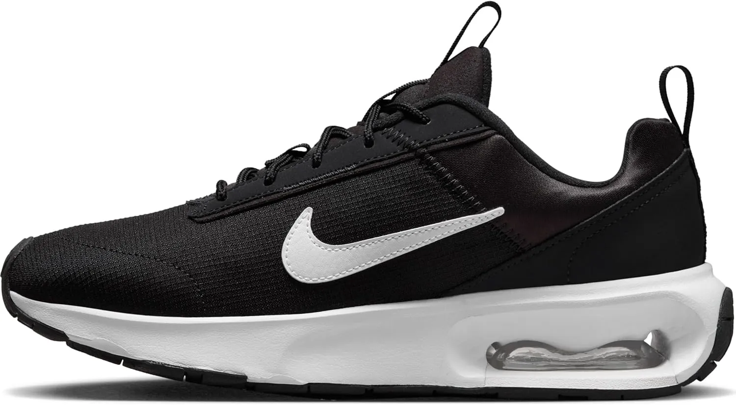 NIKE Women's Air Max Intrlk Lite Sneaker, Black White, 7.5 UK