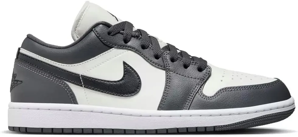 Nike Women's Jordan 1 Low Sail/Off Noir-Dark Grey-White (DC0774-102) (Sail/Off Noir-Dark Grey-White, US Footwear Size System, Adult, Women, Numeric, Medium, 8)