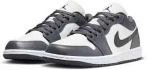 Nike Women's Jordan 1 Low Sail/Off Noir-Dark Grey-White (DC0774-102) - Size 6w