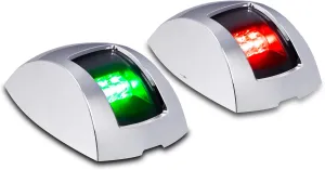 ONLINE LED STORE TRUE MODS Red Green Marine Navigation Light for Boats [USCG ABYC A-16 1NM] [IP67 Waterproof] [Chrome & ABS] 1 Nautical Mile Visibility Navigation Light for Fishing Boat Pontoon Yacht
