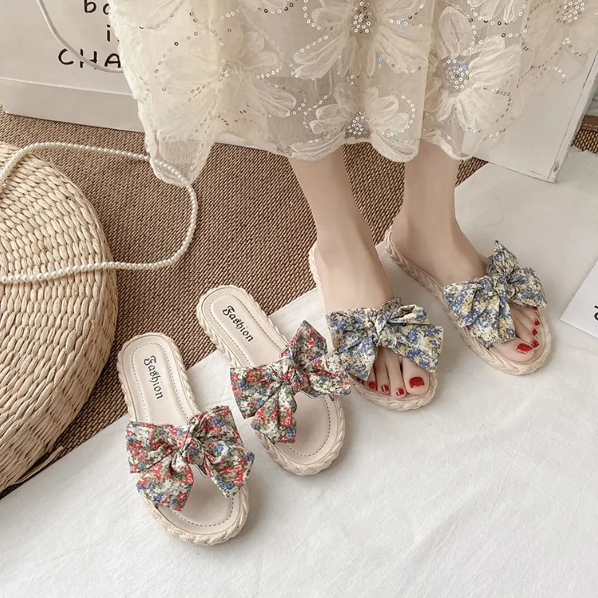 Open Toe Flats Sandals