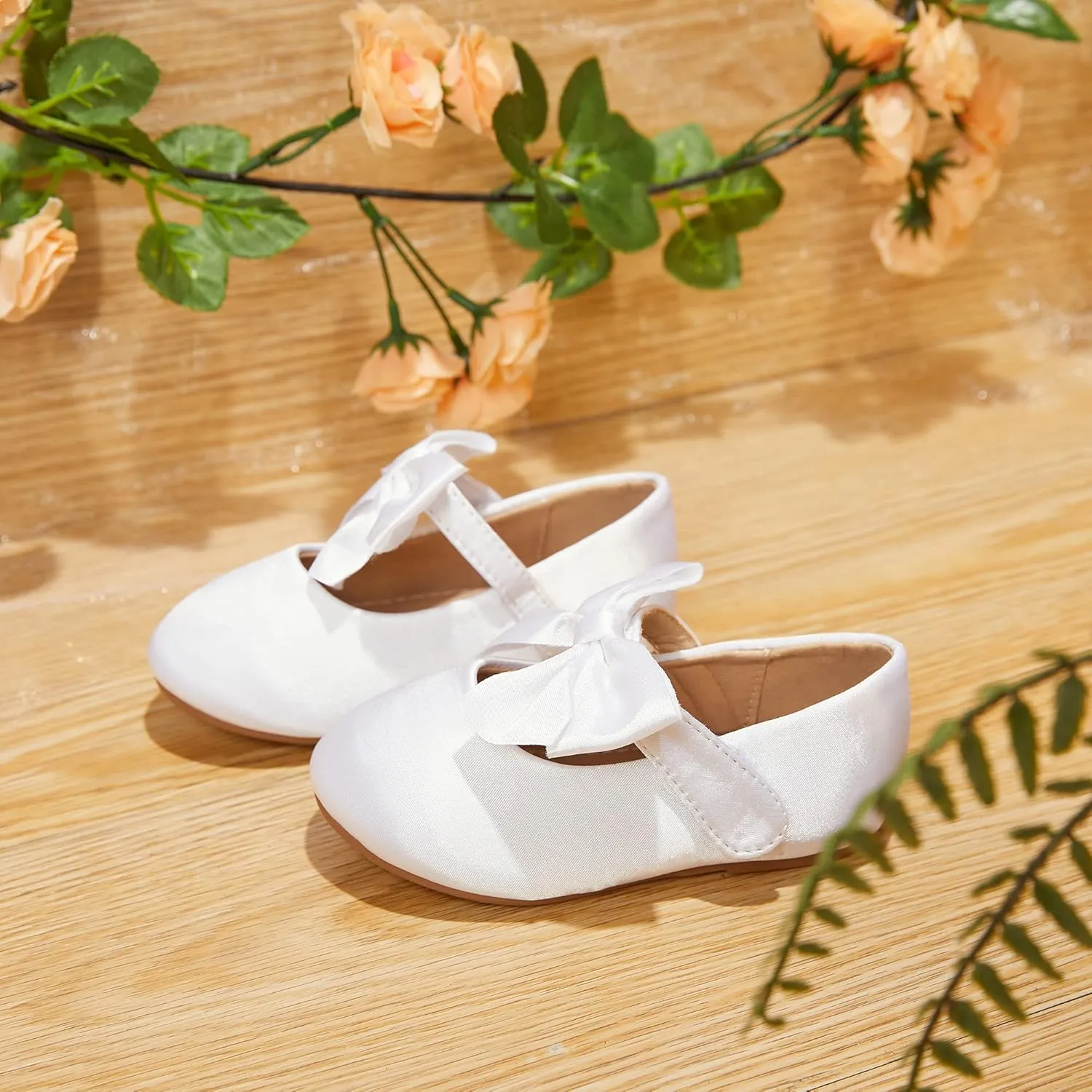 Otter MOMO Toddler Little Girls Princess Shoes Mary Jane Ballerina Flats Flower Girl Dress Shoes