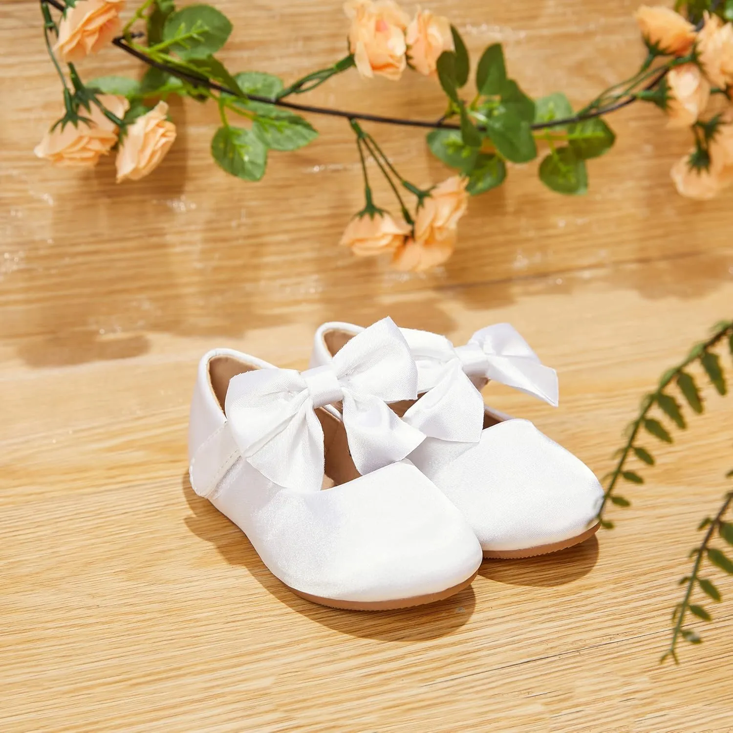 Otter MOMO Toddler Little Girls Princess Shoes Mary Jane Ballerina Flats Flower Girl Dress Shoes