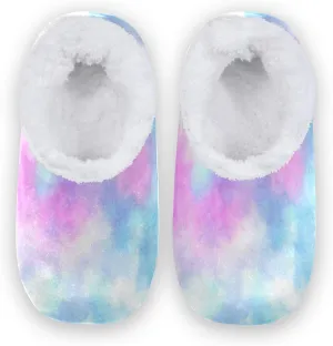 Oyihfvs Unisex Fuzzy House Slippers Memory Foam Warm Slip Shoes Fur Lining M-XXL