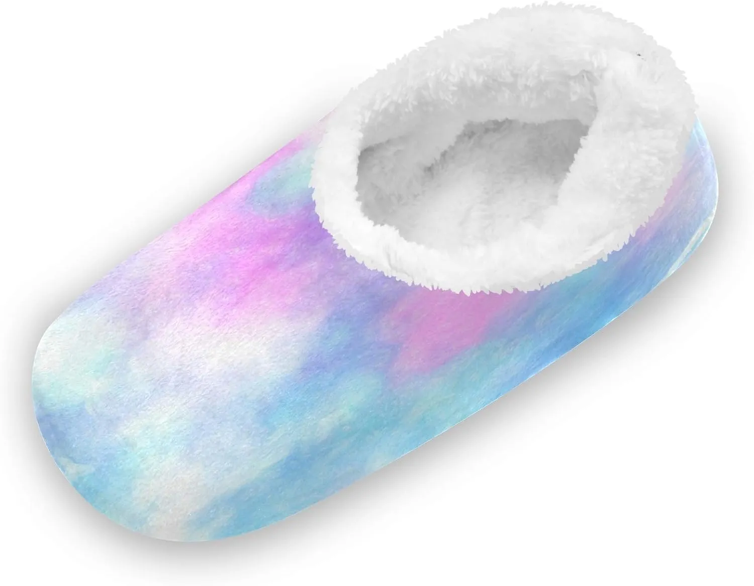 Oyihfvs Unisex Fuzzy House Slippers Memory Foam Warm Slip Shoes Fur Lining M-XXL