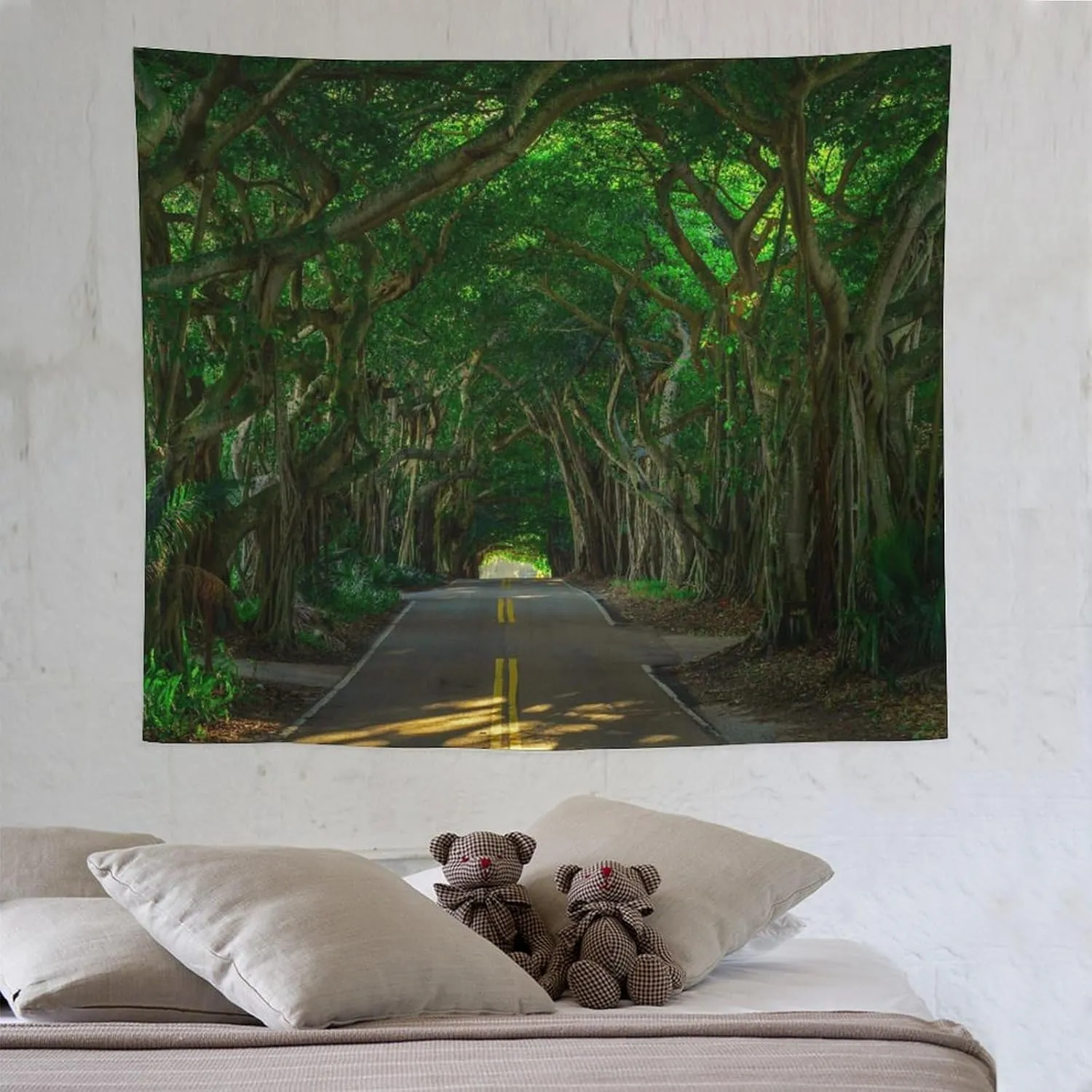 Pathway to Forest Tapestry Nature Landscape Wall Hanging Decor for Living Room,Yoga Studio And Meditation Lounge 50"x60"