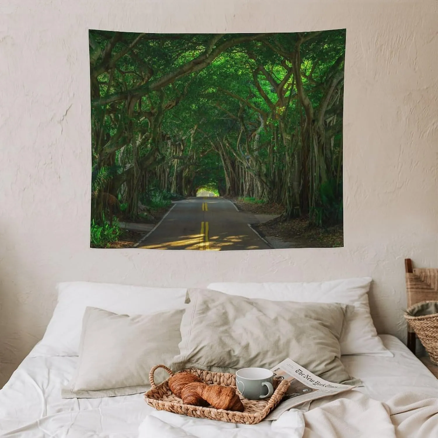 Pathway to Forest Tapestry Nature Landscape Wall Hanging Decor for Living Room,Yoga Studio And Meditation Lounge 50"x60"