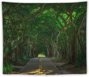 Pathway to Forest Tapestry Nature Landscape Wall Hanging Decor for Living Room,Yoga Studio And Meditation Lounge 50"x60"