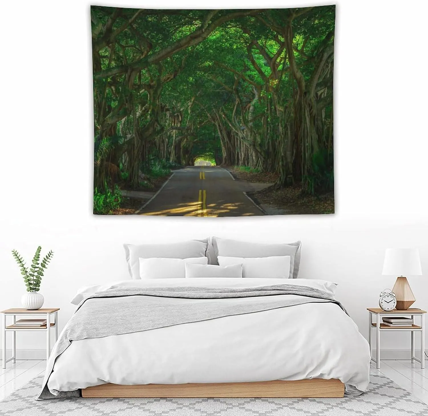 Pathway to Forest Tapestry Nature Landscape Wall Hanging Decor for Living Room,Yoga Studio And Meditation Lounge 50"x60"