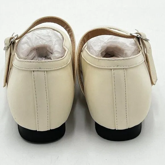 Pazzion Women Girls Sweet Rounded Toe Buckle Low Chunky Heels Slip On Pumps