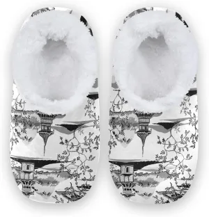 Poeticcity Unisex Fuzzy House Slippers, Warm Fur Lining Shoes, Non-Slip Memory Foam Slippers M-XXL