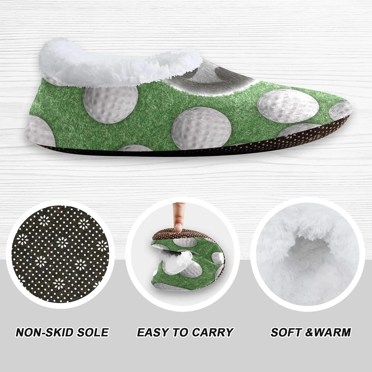 Poeticcity Unisex Fuzzy House Slippers, Warm Fur Lining Shoes, Non-Slip Memory Foam Slippers M-XXL