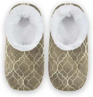 Poeticcity Unisex Fuzzy House Slippers, Warm Fur Lining Shoes, Non-Slip Memory Foam Slippers M-XXL