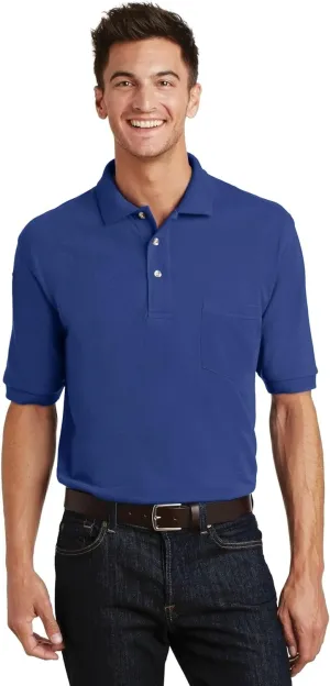 Port Authority Heavyweight Cotton Pique Polo with Pocket