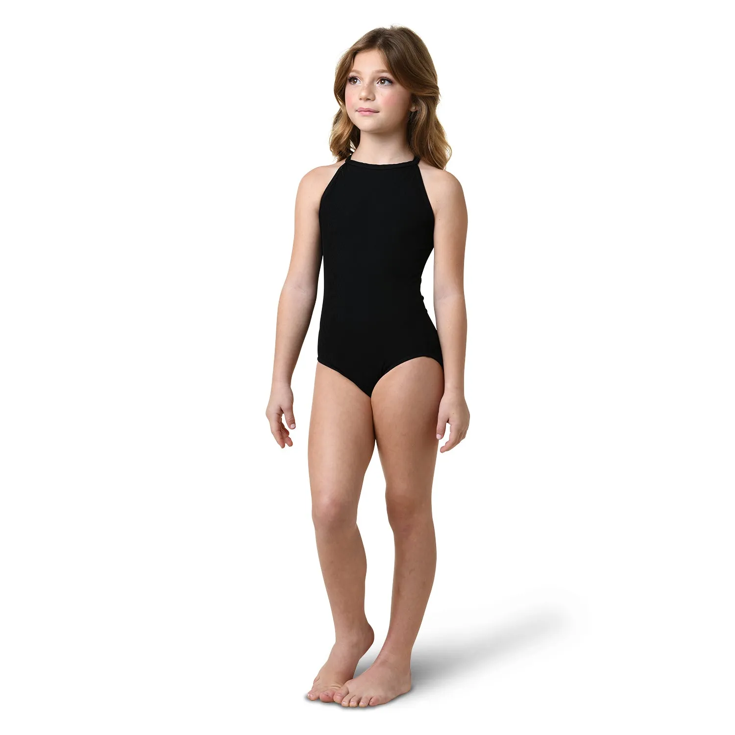 Pre-Owned Leotard DanzNMotion  2465C Int Child Black  Jazz Ballet