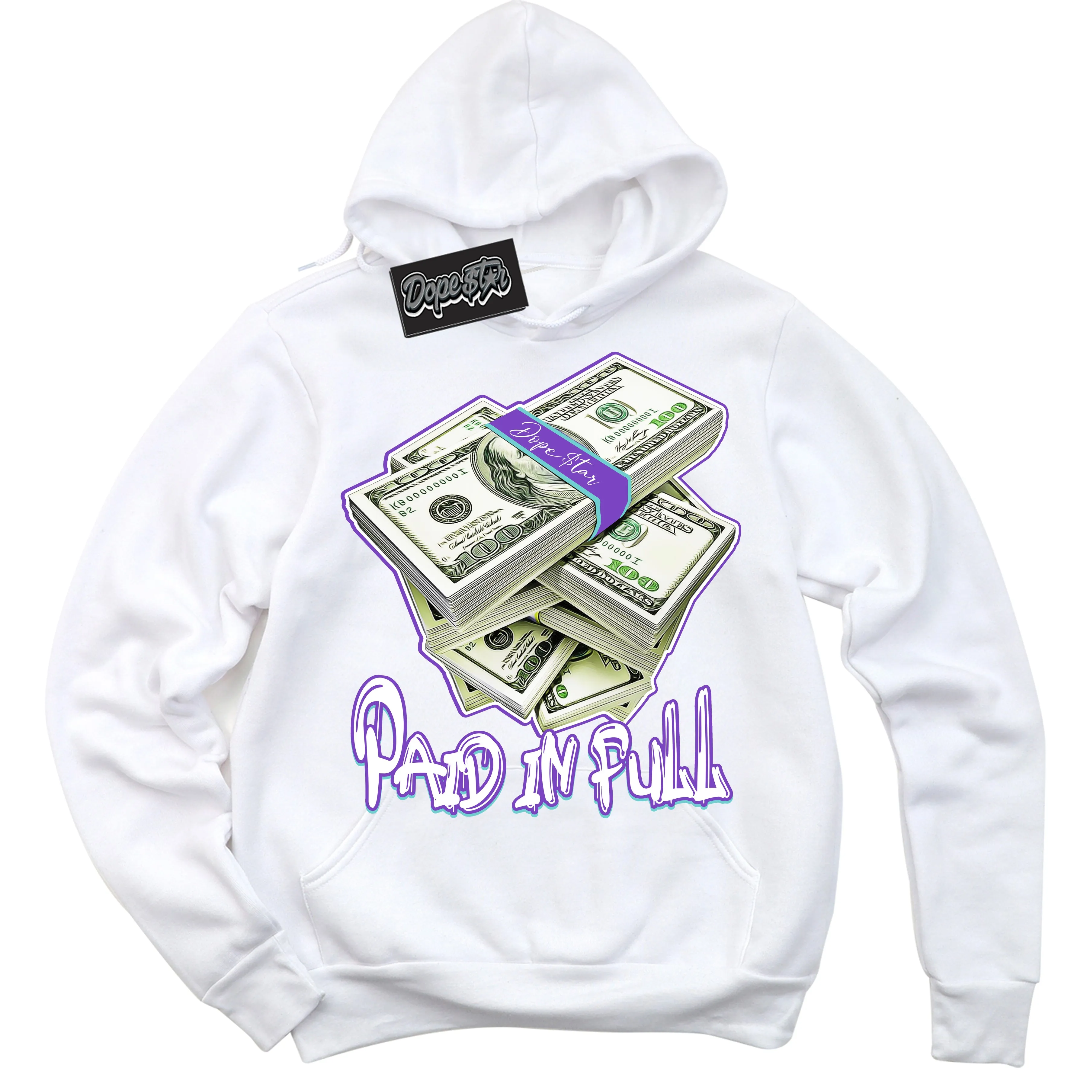 Psychic Purple Hyper Jade 1s Sneaker Hoodie Paid In Full Graphic