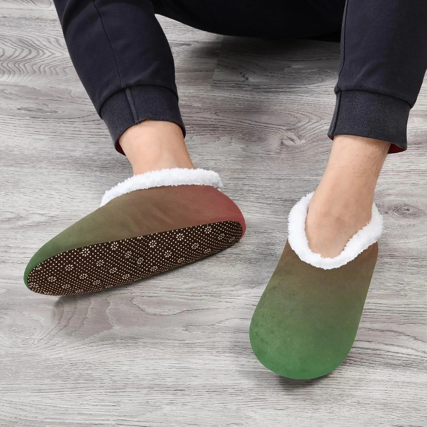 Purple Rose Gradient House Slippers Non-Slip Soft Comfy Slippers for Wedding