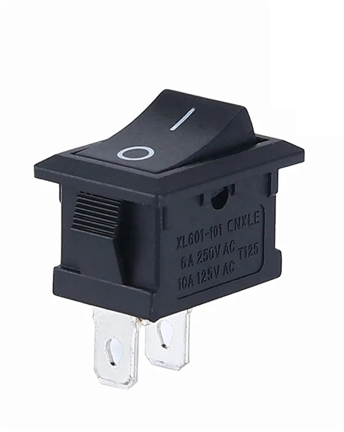 PURYN 5Pcs KCD1 Boat Car Rocker Switch 6A/10A 250V/125V AC ON-Off on-Off-on 250VAC 6A 125VAC 10A with Led Light 220V(2PIN Black)
