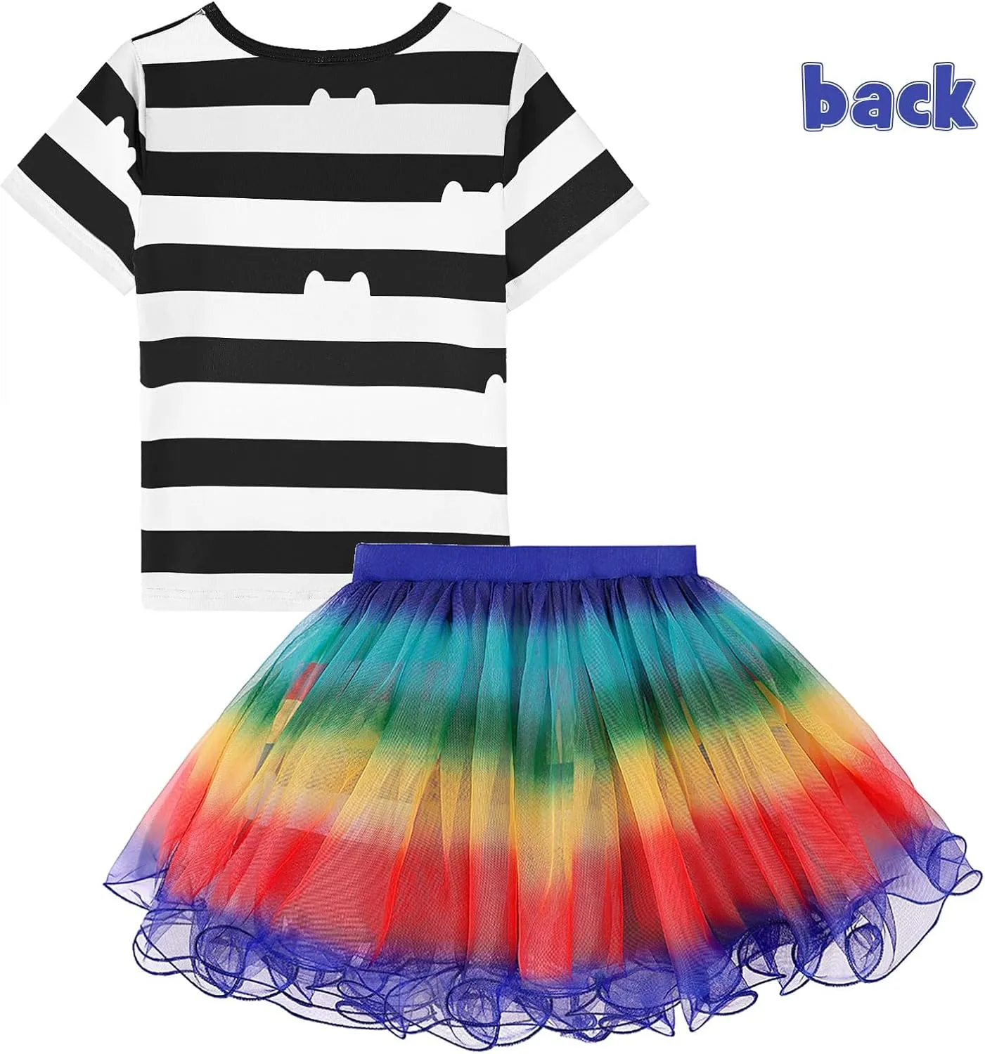 Rainbow Tutu dress for Girls, Birthday Girl Outfit Set Costumes with Headband and Bag Christmas Outfits 3-8Y
