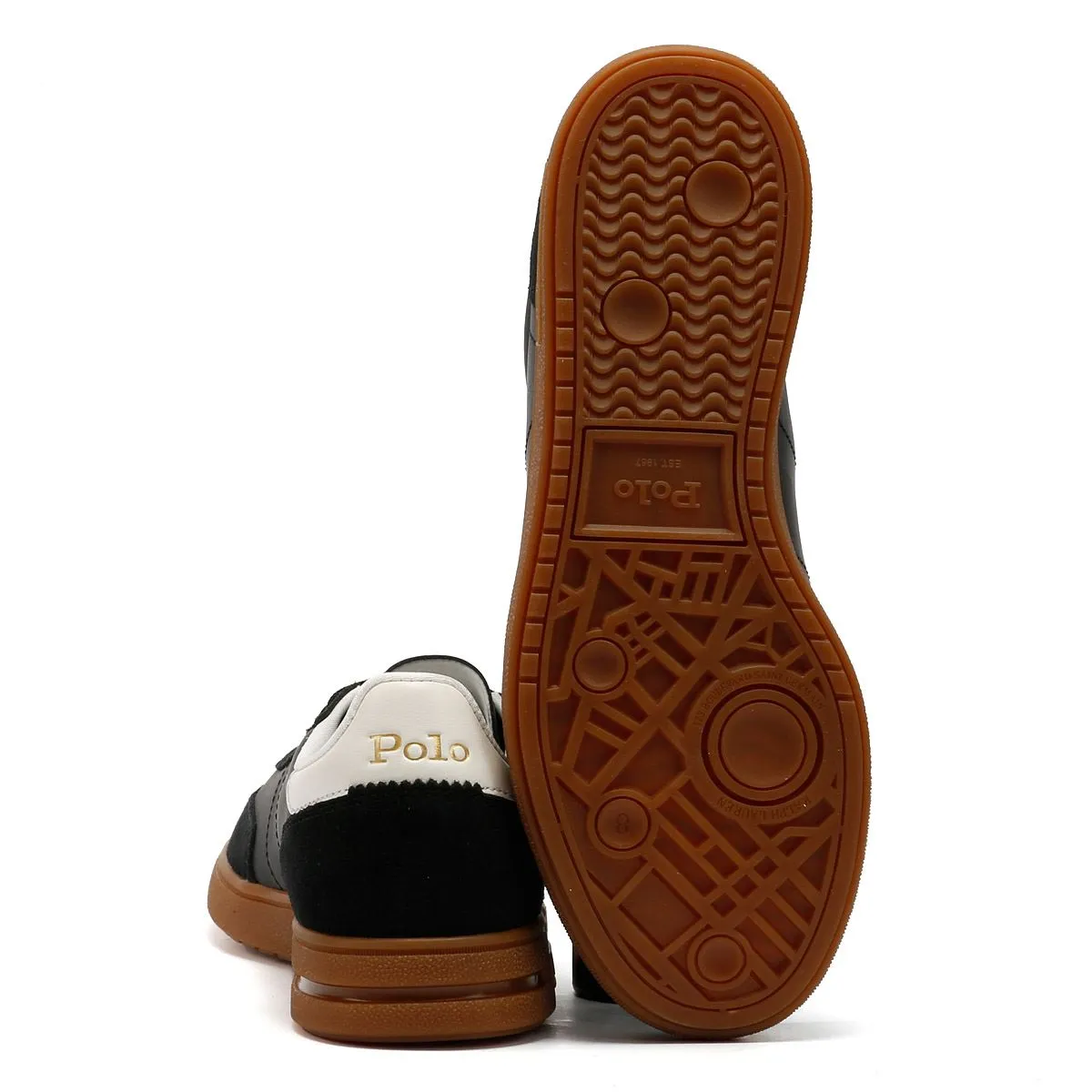 Ralph Lauren Bedford Black/White Trainers