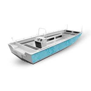 Realtree WAV3 Light Blue Fishing Boat Vinyl Wrap