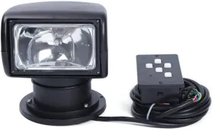 Remote Control Spotlight Marine Boat Searchlight Spot Light Work Light 360 Degree Rotation 100W Bulb 12V with Remote Control for Boat Truck Car
