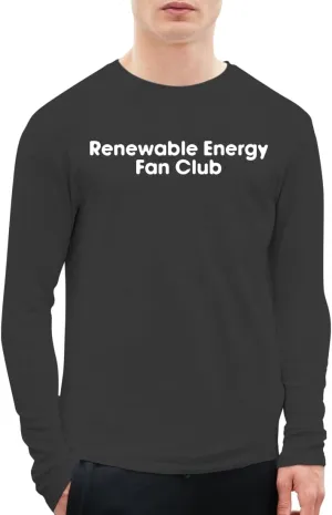 Renewable Energy Fan Club - A Soft & Comfortable Men's Long Sleeve T-Shirt CP05 Black