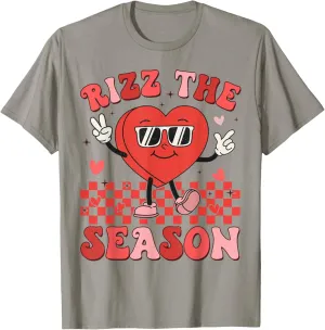 Rizz The Season Funny Valentine Retro Valentine Rizzler Meme T-Shirt