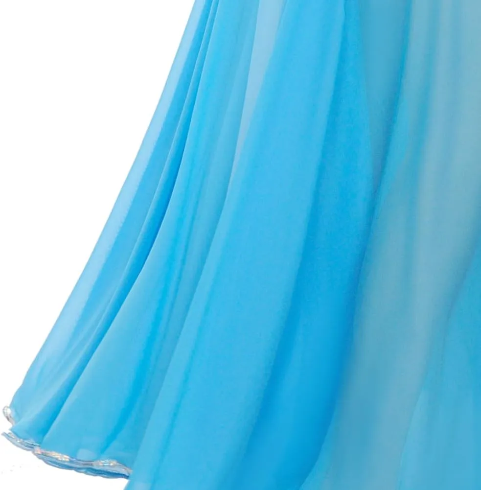 ROYAL SMEELA Women's Chiffon Skirt Belly Dance Costume for Women Dancing Dress High Split Beach Ruffle Bellydance Skirts