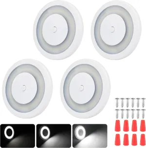 RV Boat LED Ceiling Dome Light 12V 600LM RV Puck Light Dimmable Disk Light with Dimmer Switch RV Interior Lighting for RV Boat Camper Trailer Motorhome