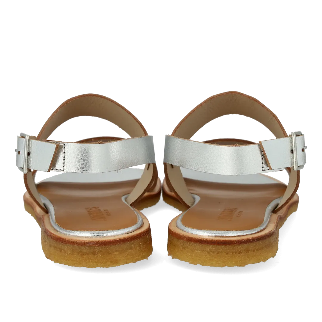 Sandal with gold buckle