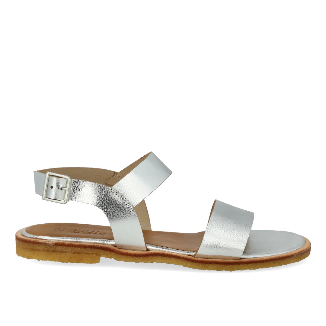 Sandal with gold buckle