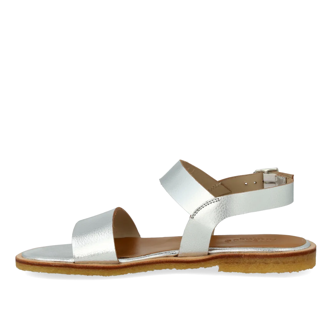 Sandal with gold buckle