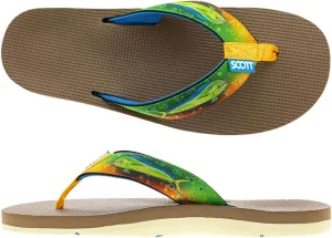 Scott Hawaii Men's Kaiko Sandal | Nylon Strap with Neoprene Lining | Molded Non-marking No-slip Outsole | Arch Support and Heel Cup | Marine & Boat Friendly