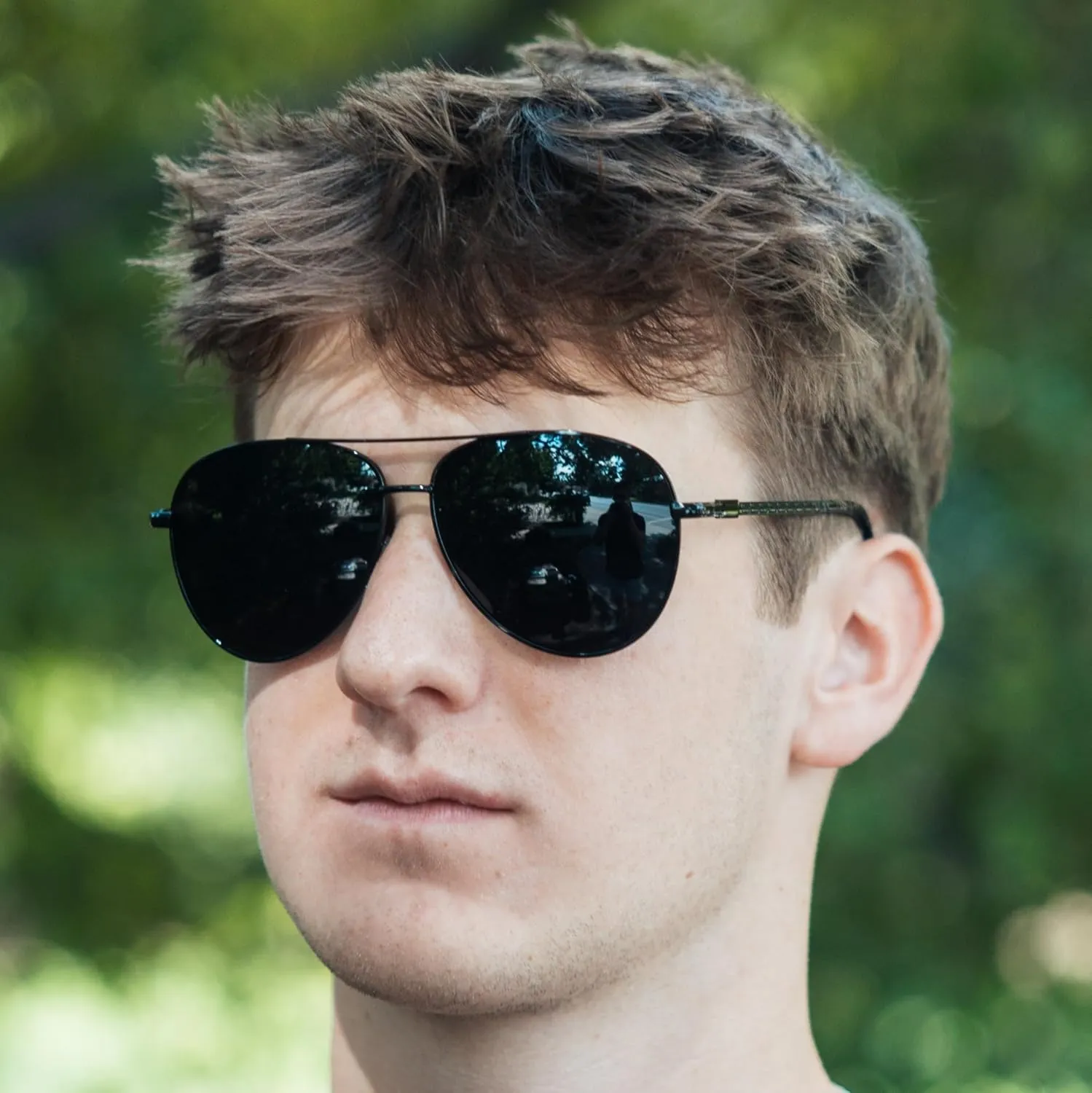 ShadyVEU Oversized Super Dark Fashion Designer Aviator Metal UV400 Mens Womens Sunglasses
