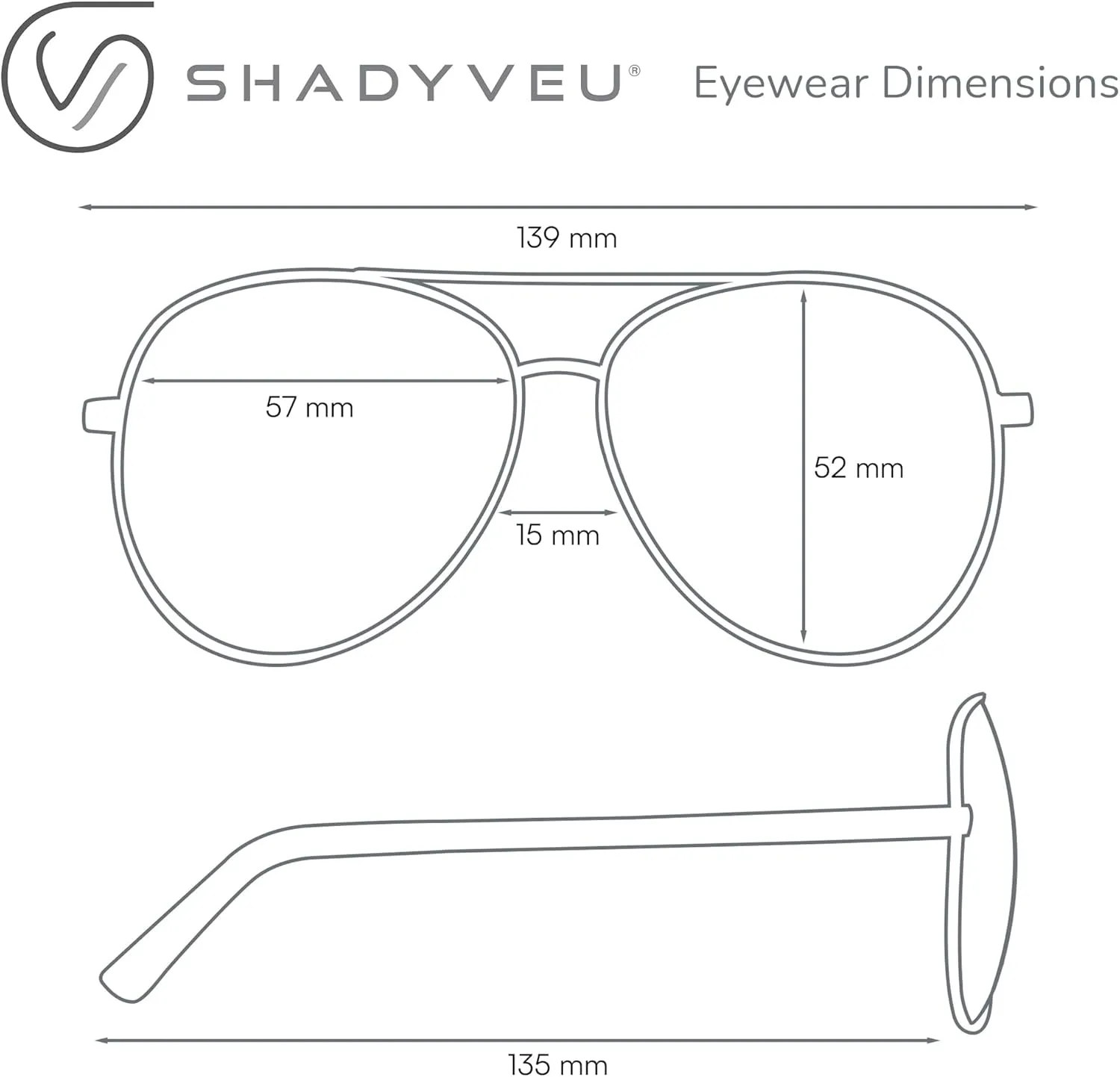 ShadyVEU Oversized Super Dark Fashion Designer Aviator Metal UV400 Mens Womens Sunglasses