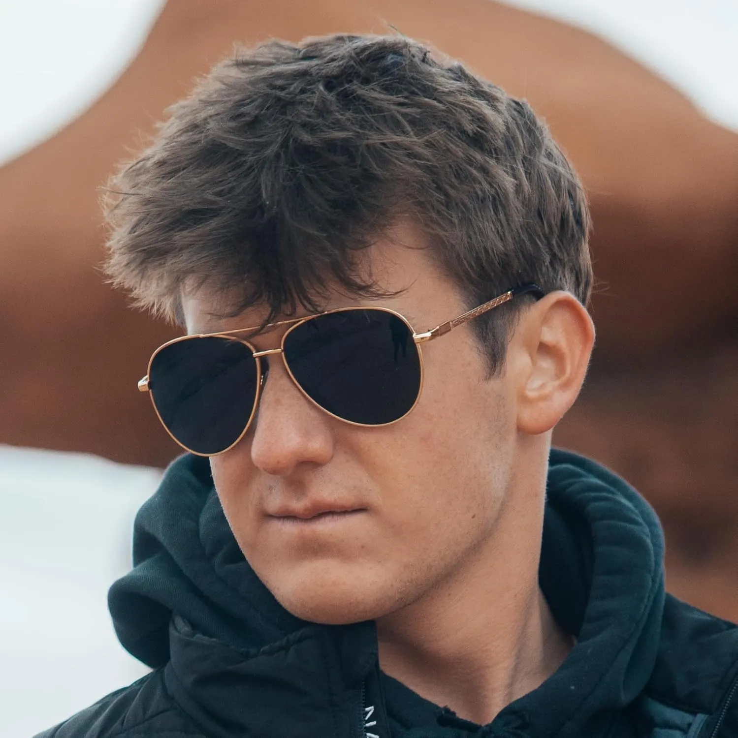 ShadyVEU Oversized Super Dark Fashion Designer Aviator Metal UV400 Mens Womens Sunglasses