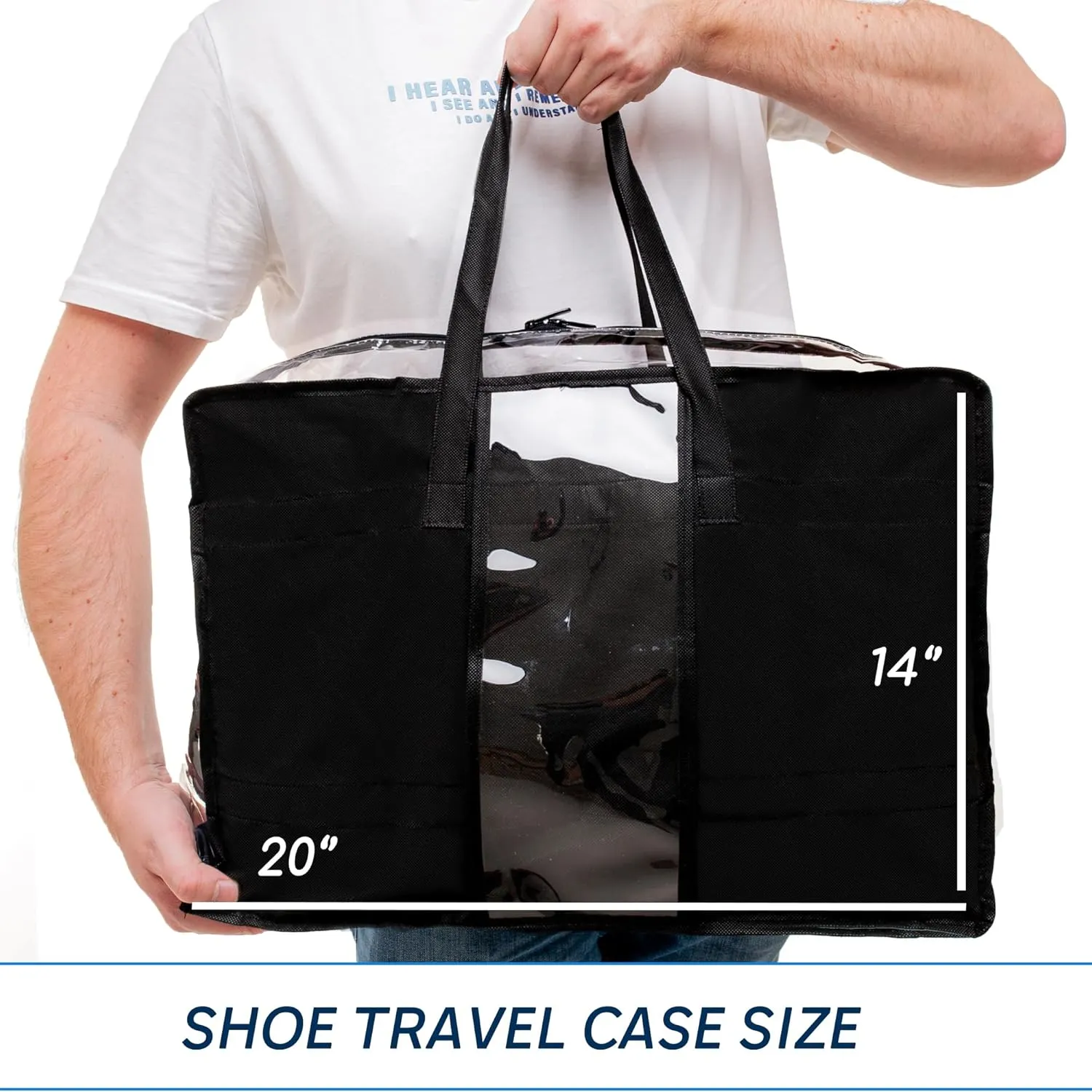 Shoe Travel Bag for 8 Pairs of Shoes - Travel Shoe Organizer - Portable Luggage Multiple Shoes Carrier Sneaker Bag - Shoe Storage Case