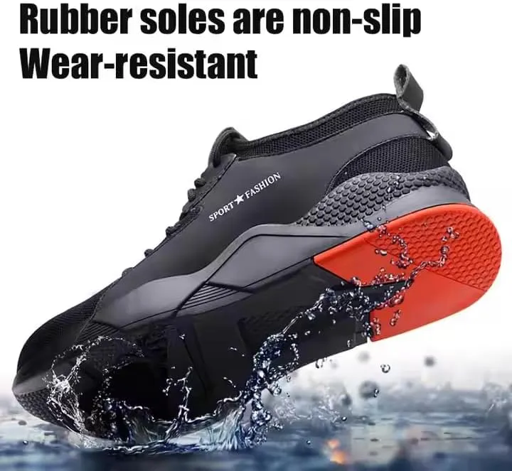 Shoes for Men Women Comfy Lightweight Indestructible Work Shoes Non Slip Safety Sneakers Warehouse Industry Construction Shoes