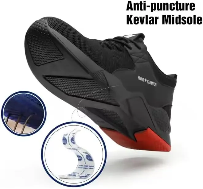 Shoes for Men Women Comfy Lightweight Indestructible Work Shoes Non Slip Safety Sneakers Warehouse Industry Construction Shoes