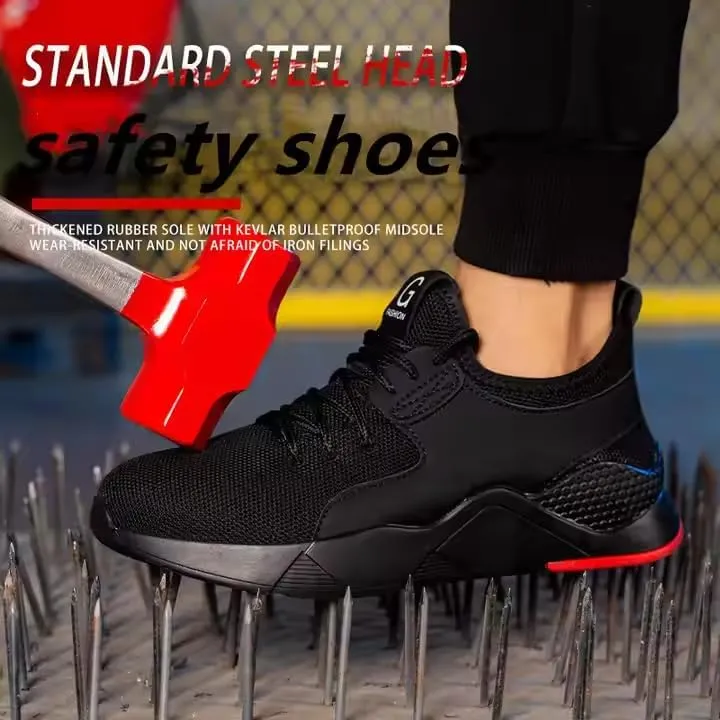 Shoes for Men Women Comfy Lightweight Indestructible Work Shoes Non Slip Safety Sneakers Warehouse Industry Construction Shoes