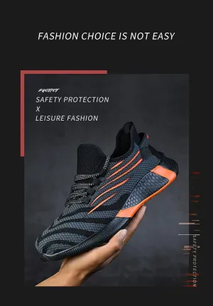Shoes for Men Women Comfy Lightweight, Indestructible Work Shoes, Non Slip Safety Sneakers Warehouse, Industry Construction Shoes