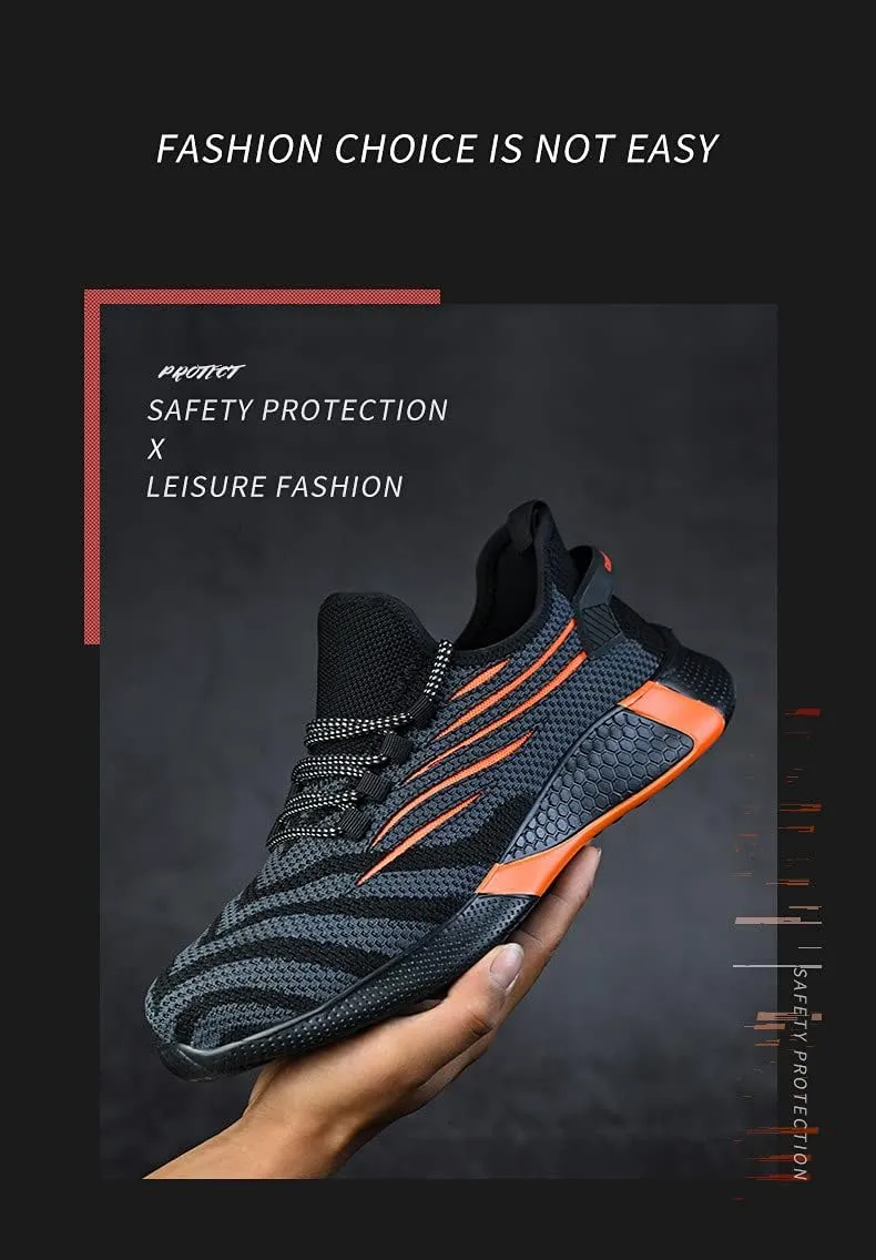 Shoes for Men Women Comfy Lightweight, Indestructible Work Shoes, Non Slip Safety Sneakers Warehouse, Industry Construction Shoes