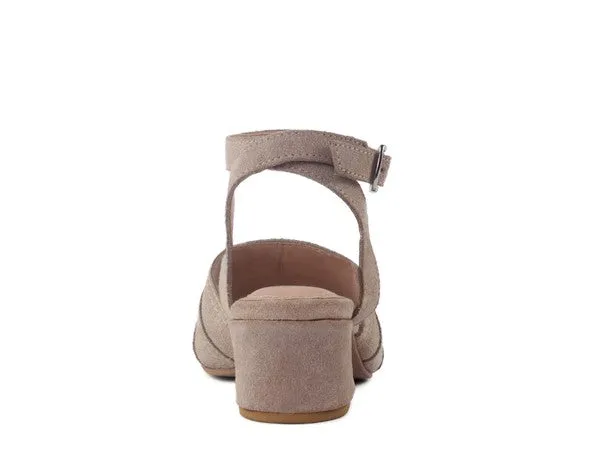 SIGRID Fine Suede Block Heeled Sandal