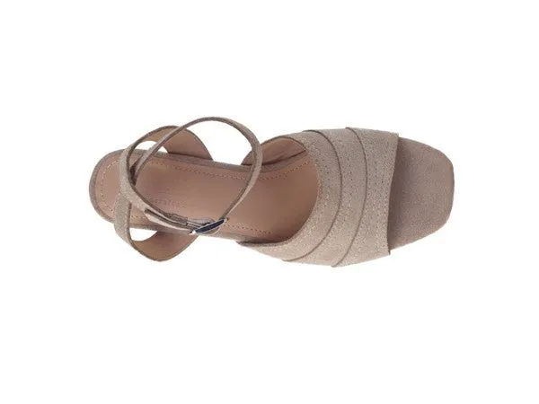 SIGRID Fine Suede Block Heeled Sandal