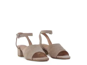 SIGRID Fine Suede Block Heeled Sandal