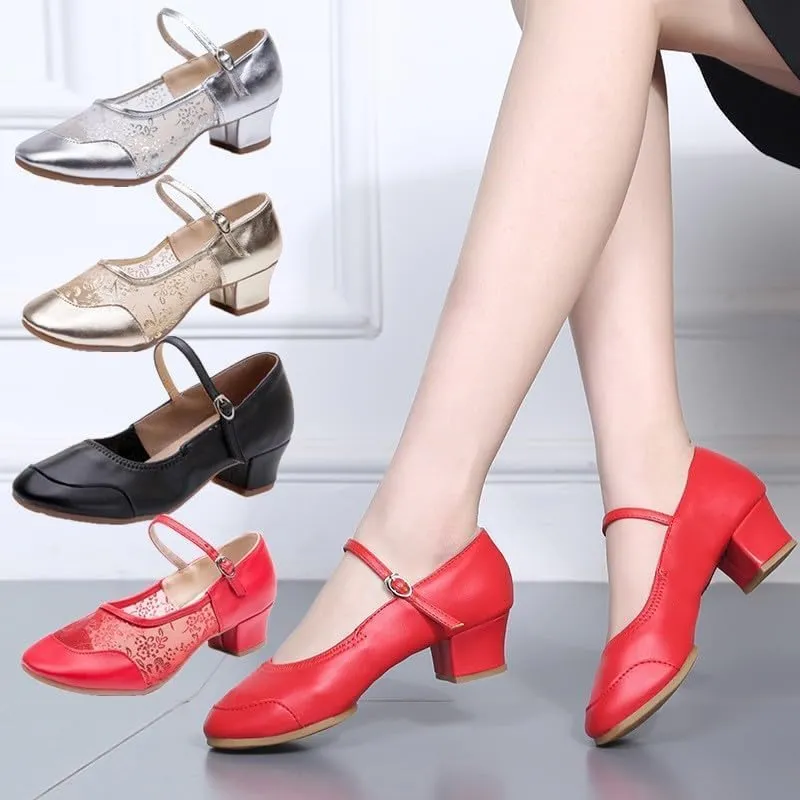 Silver Dance Female Latin Dance Shoes Square Dance Soft-Soled Dance Shoes Female 2025 New Performance