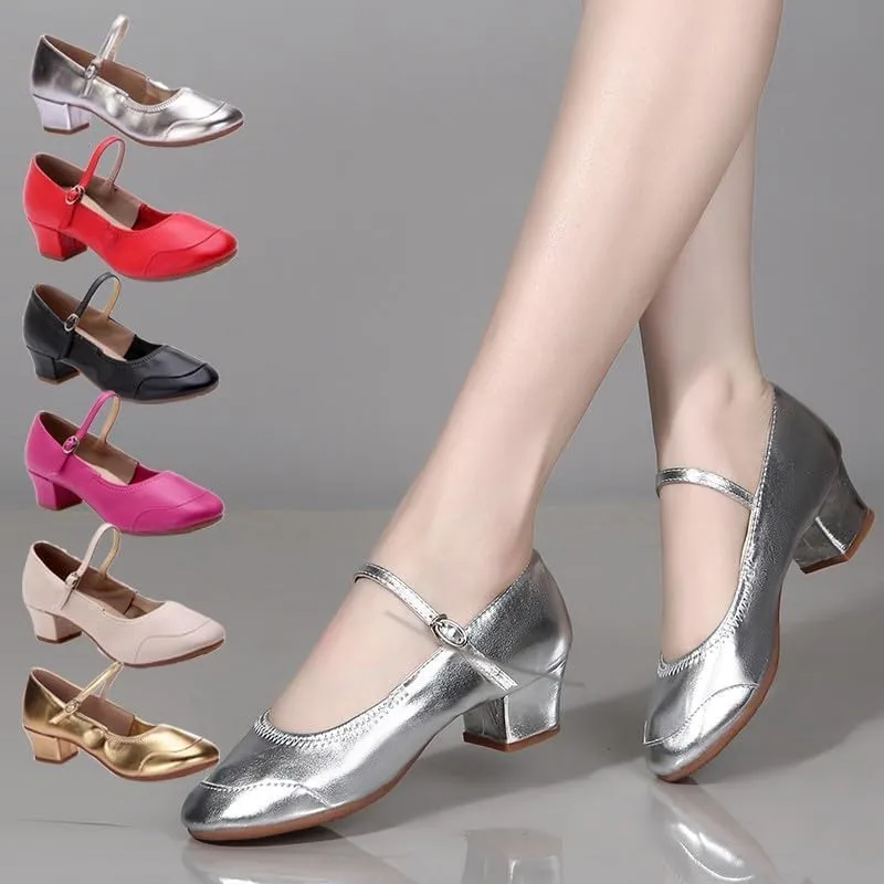 Silver Dance Female Latin Dance Shoes Square Dance Soft-Soled Dance Shoes Female 2025 New Performance