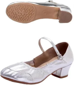 Silver Dance Female Latin Dance Shoes Square Dance Soft-Soled Dance Shoes Female 2025 New Performance